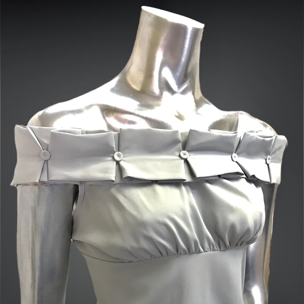 Dimri  Off-The-Shoulder Blouse with Ruffle Trim